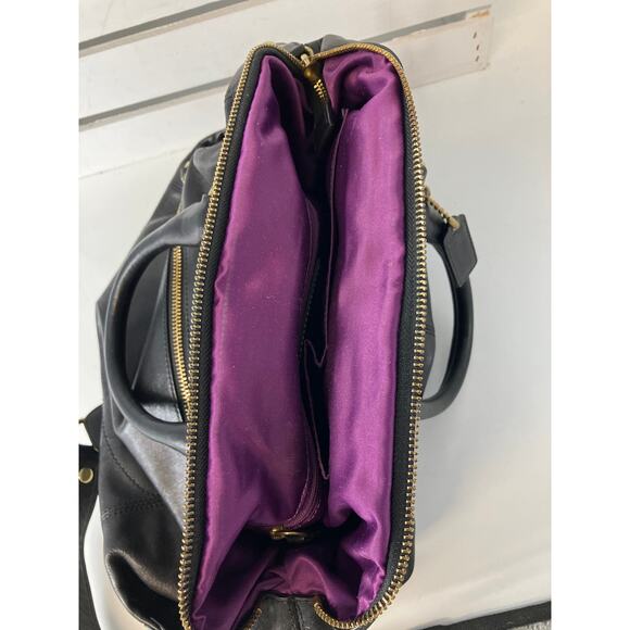 COACH 12935 LARGE SMOOTH BLACK LEATHER CROSSBODY BAG - Picture 16 of 16